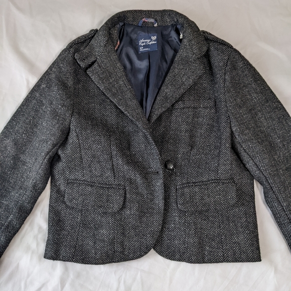 American Eagle Outfitters Wool Blend Blazer Jacket Women's Size Small - Picture 3 of 9